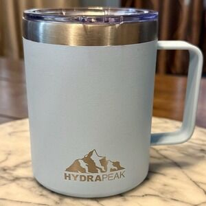 NEW! Hydrapeak Slide 14oz Stainless Steel Insulated Travel Cup Mug Hot Cold Blue